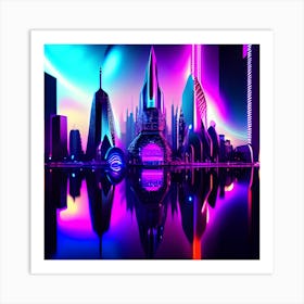 Futuristic Cityscape Art Print