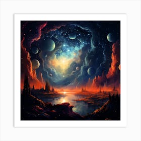 Planets In Space Art Print