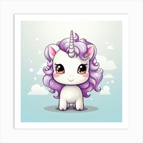 Cute Unicorn 79 Art Print