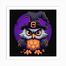 Halloween Owl 14 Art Print