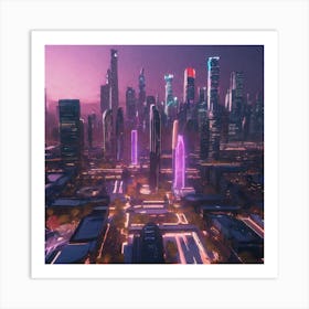 Futuristic Cityscape 175 Art Print