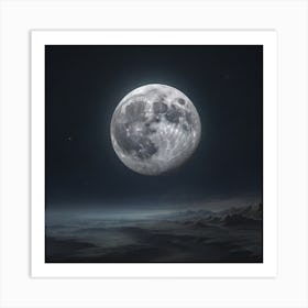 Leonardo Diffusion Xl Portrait Of The Moon 1 Art Print