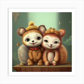 Cute Animals 1 Art Print