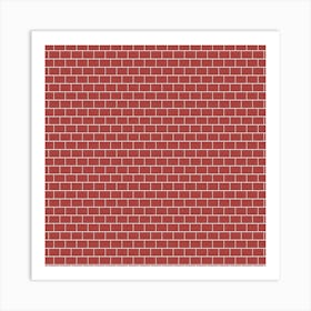 Red Brick Wall Art Print