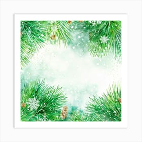 A Watercolour Style Depiction Of A Festive Environment Weaving Together Elements Of Magic And Celeb (6) Art Print