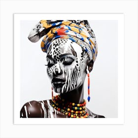 African Femela Faces Csaba Fikker 14 Art Print