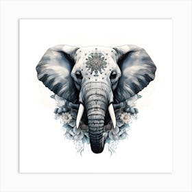 Elephant Series Artjuice By Csaba Fikker 011 Art Print