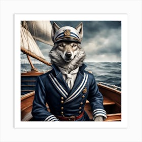 Sailor Wolf Art Print