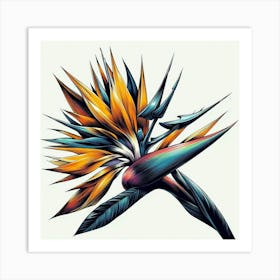 Bird of paradise flower 3 Art Print