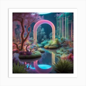 Rainbow Forest Art Print