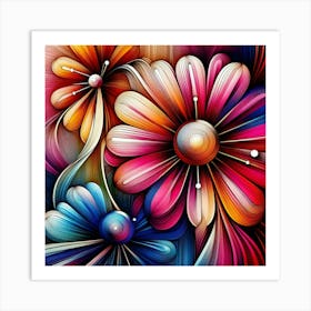 Colorful Flowers 2 Art Print