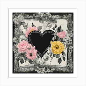 Heart Of Roses Art Print