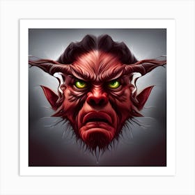 Devil Head Art Print