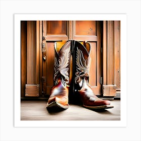 Cowboy Boots 1 Art Print