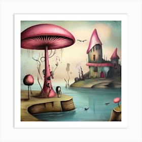 Pink Castle Art Print