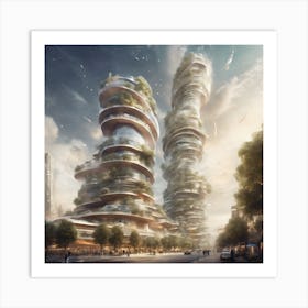 Futuristic Skyscraper Art Print