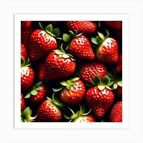 Red Strawberries Art Print