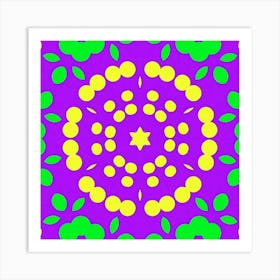 Purple And Yellow Mandala Poster