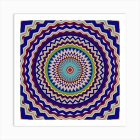 Kaleidoscope Geometric Circles Mandala Pattern Art Print