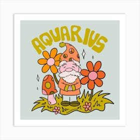 Aquarius Gnome Art Print