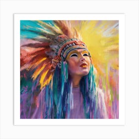 Aztec Woman Art Print