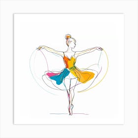 Dancing in Color The Ballet of Light Ballerina II Art Print