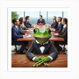 Frog Manager 2 Art Print