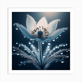 Dewdrops On A Flower 1 Art Print