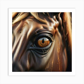 Eye Of A Horse 16 Art Print