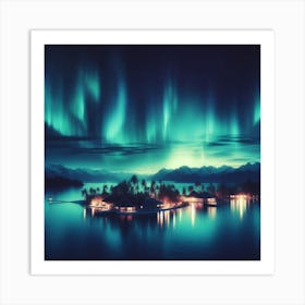 ethereal and dreamlike depiction of the Northern Lights, 3 Art Print