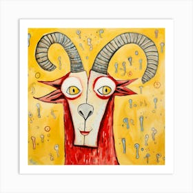 Abstract Mountain Goat 3 Art Print