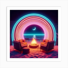 Neon Tunnel Art Print