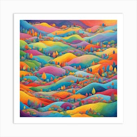 Colorful Landscape Art Print