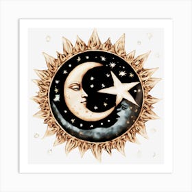 Moon And Sun 2 Art Print