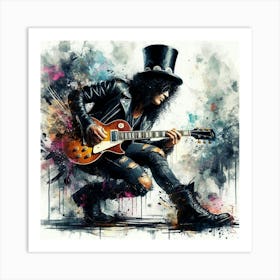 The Slash Rock Guitar Player Tribute II. Art Print