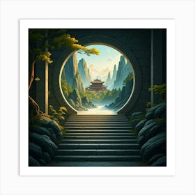 Chinese Doorway Art Print