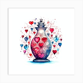 Heart Jar Art Print