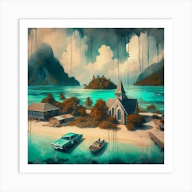 'The Church On The Beach' Art Print