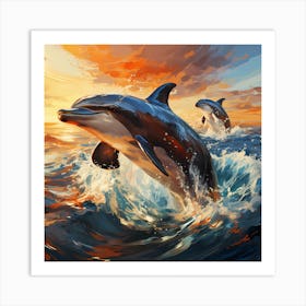 Dolphins Art Print