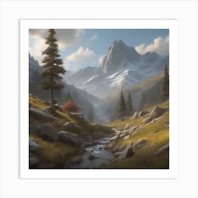 Landscape Painting 150 Art Print