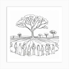 Talking Around The Tree Art Print