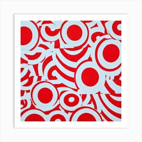 Red Circles Art Print