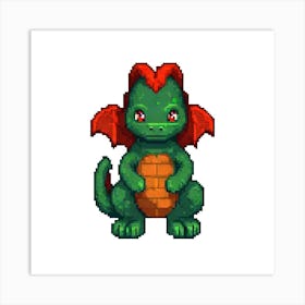 Pixel Dragon 1 Art Print