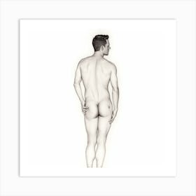 male nude gay art homoerotic Sketch Art Print