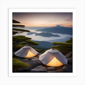 CAMPING JAPANESE STYLE Art Print