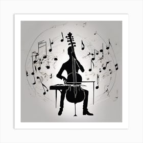 Cello Player Art Print