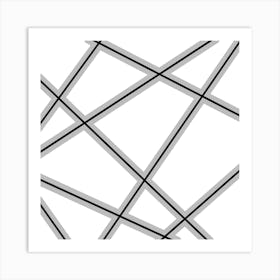 Black And White Lines Art Print