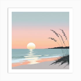 Sunset At The Beach 7 Art Print