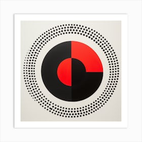 Abstract Geometry - Circles and Dots Art Print