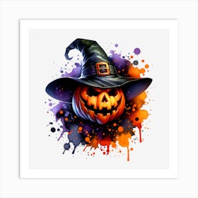 Halloween Witch Hat Art Print